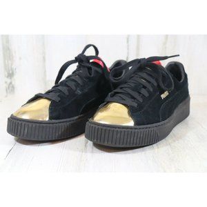WOMENS PUMA SUEDE PLATFORM GOLD 362222-02 SIZE 9.5